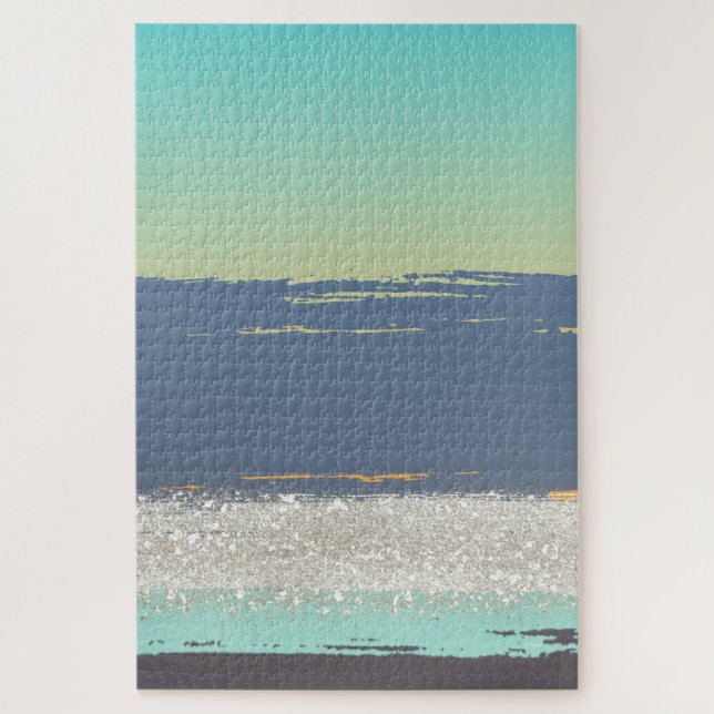 Abstraktes Blau Puzzle (Vertikal)