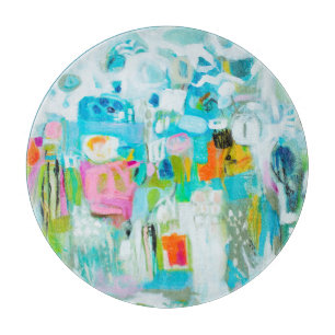Abstraktes Blau Schneidebrett