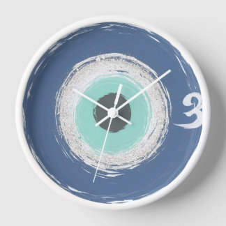 Abstraktes Blau Uhr
