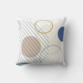 Abstraktes Blau- und Goldkissen Kissen
