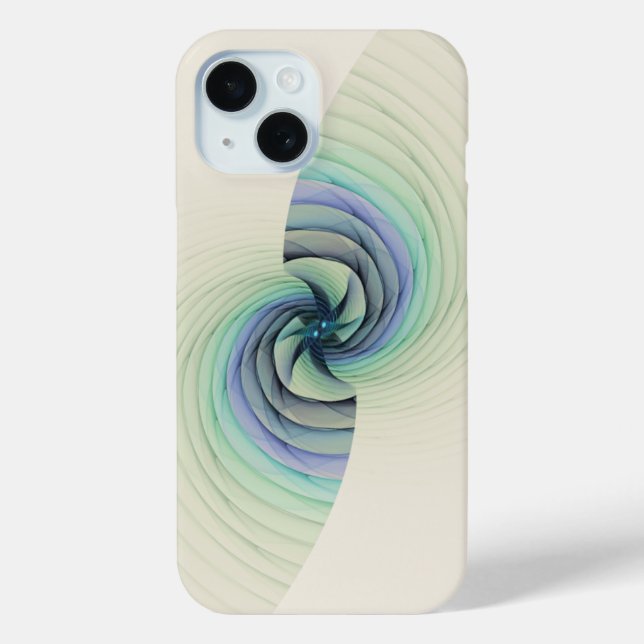 Abstraktes Blau und Grüne Spirale Case-Mate iPhone Hülle (Rückseite)