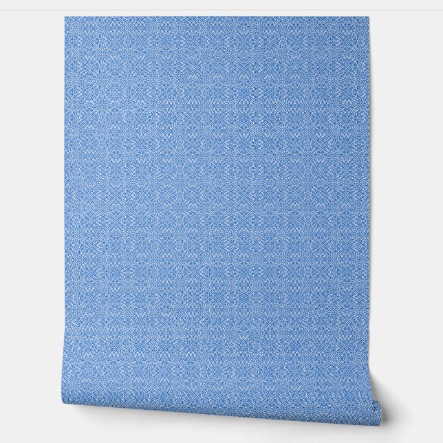 abstraktes Blau und Weiß Tapete (Abrollen)