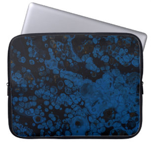 Abstraktes Blau-Weiß-Bild Laptopschutzhülle