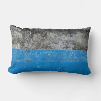 Abstraktes Blau-Weiß-Bild Lendenkissen