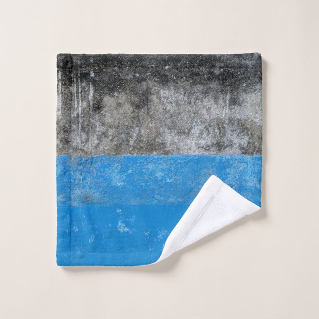 Abstraktes Blau-Weiß-Bild Waschlappen (Waschlappen)