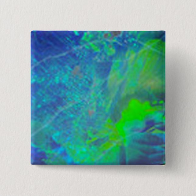 ABSTRAKTES BLAUE GREEN OPAL FOTO BUTTON (Vorderseite)
