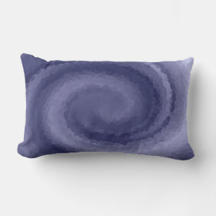 Abstraktes, blauer violettes Veilchenschiff Modern Lendenkissen