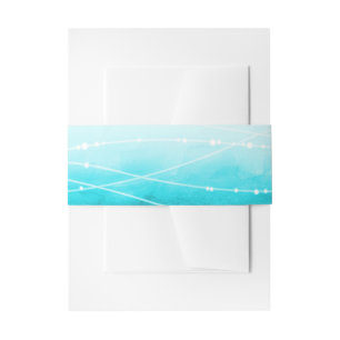 Abstraktes blaues Aquarellband Einladungsbanderole