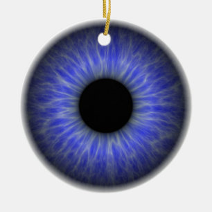 abstraktes blaues Auge Keramikornament