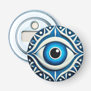 Abstraktes blaues böse-Augen-Symbol Flaschenöffner