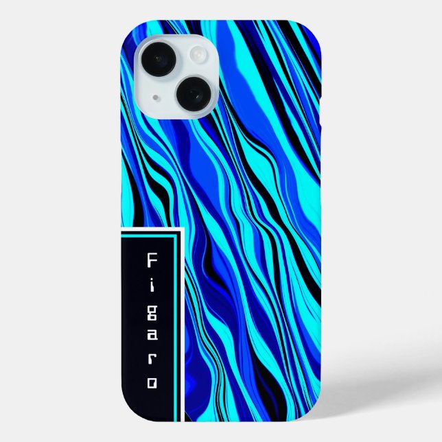 Abstraktes blaues Case-Mate-iPhone Case-Mate iPhone Hülle (Rückseite)