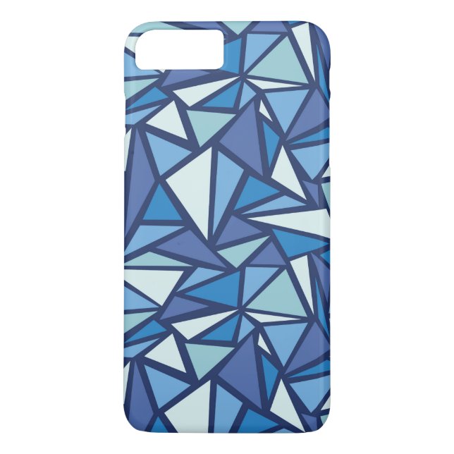 Abstraktes blaues Eis Crsytal Muster Case-Mate iPhone Hülle (Rückseite)