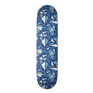 Abstraktes blaues Eis Crsytal Muster Skateboard