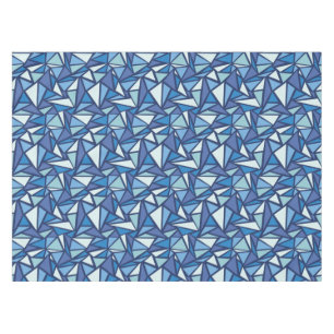 Abstraktes blaues Eis Crsytal Muster Tischdecke