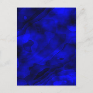 Abstraktes blaues Farbe Postkarte