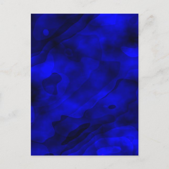 Abstraktes blaues Farbe Postkarte (Vorderseite)