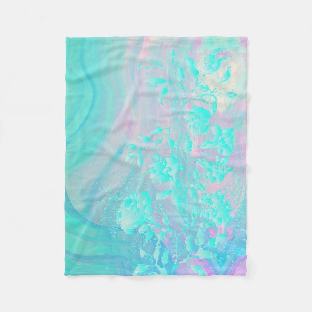 Abstraktes blaues Fleece-Decke Fleecedecke (Vorderseite)