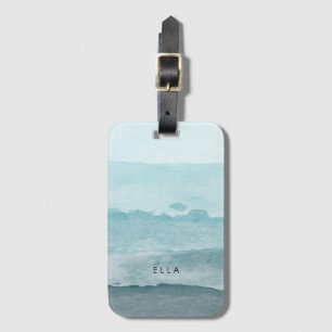 Abstraktes blaues Meer Gepäckanhänger