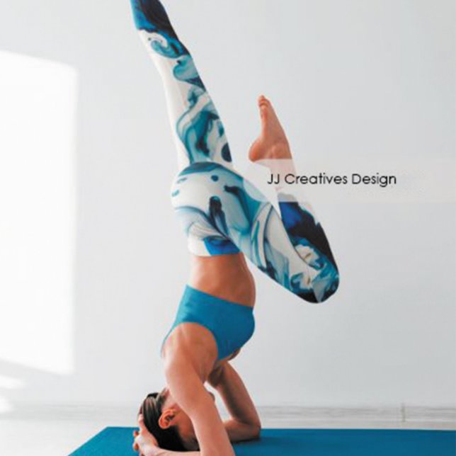 Abstraktes blaues Meer Leggings (Von Creator hochgeladen)