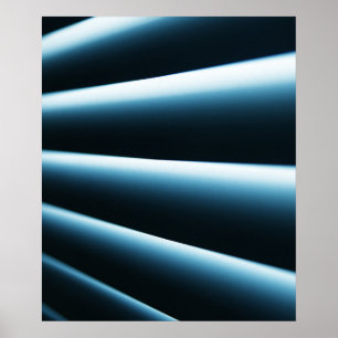 Abstraktes blaues Muster Poster