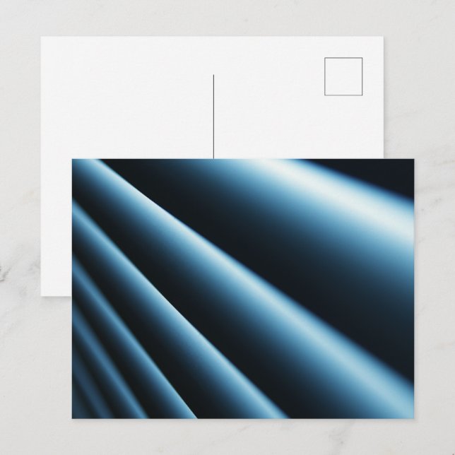 Abstraktes blaues Muster Postkarte (Vorne/Hinten)