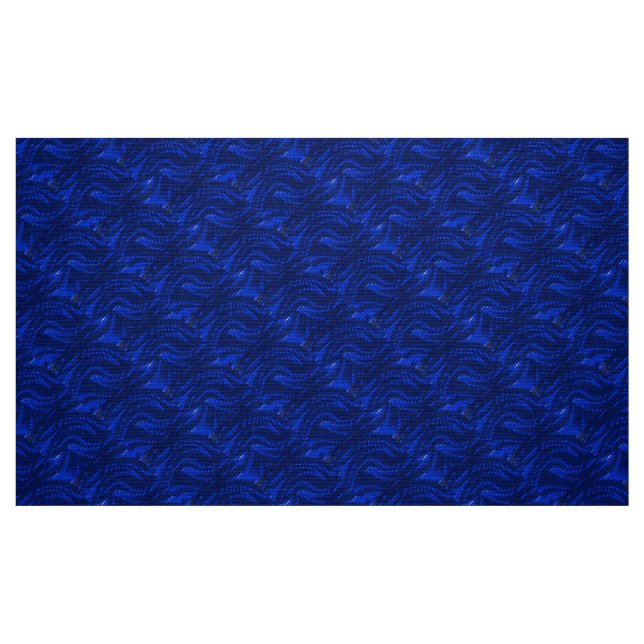 Abstraktes blaues Muster Stoff (Fat Quarter (45,7 x 55,9 cm))