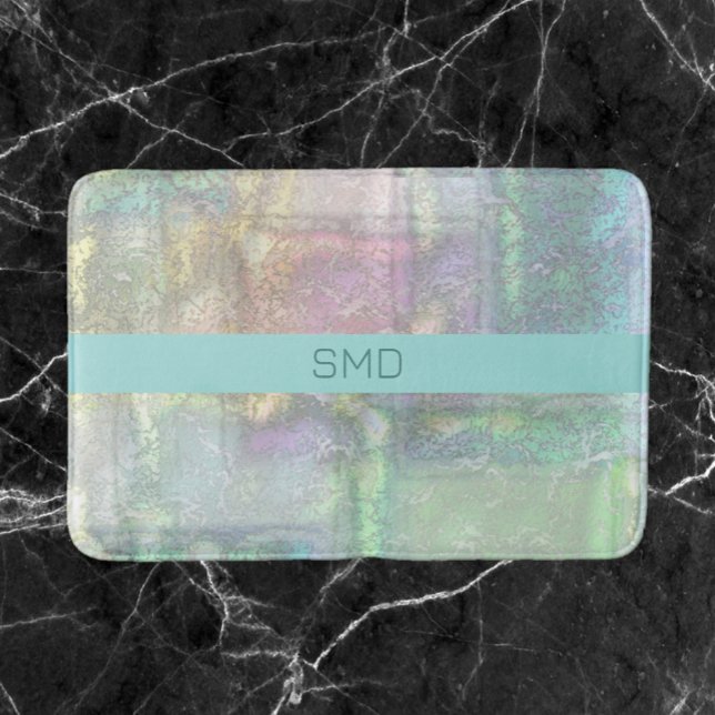 Abstraktes blaues rosa Texturmuster Badematte (Von Creator hochgeladen)