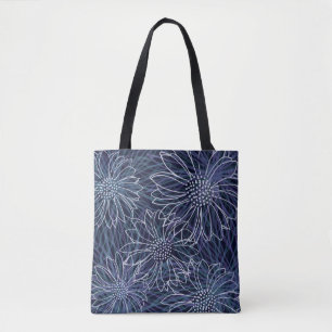 Abstraktes Blaues und Weißes Küstenflorales