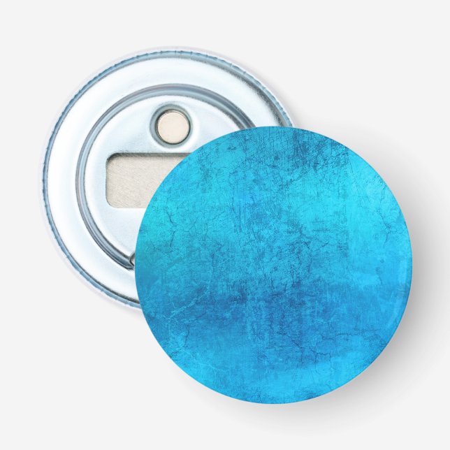Abstraktes blaues Vollfarbendesign Flaschenöffner (Vorderseite)