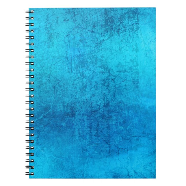 Abstraktes blaues Vollfarbendesign Notizblock (Vorderseite)