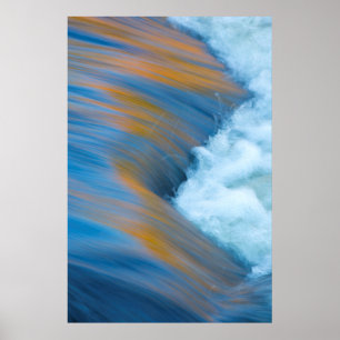 Abstraktes blaues Wasser, Kanada Poster