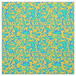 Abstraktes blaugelbes Muster Stoff