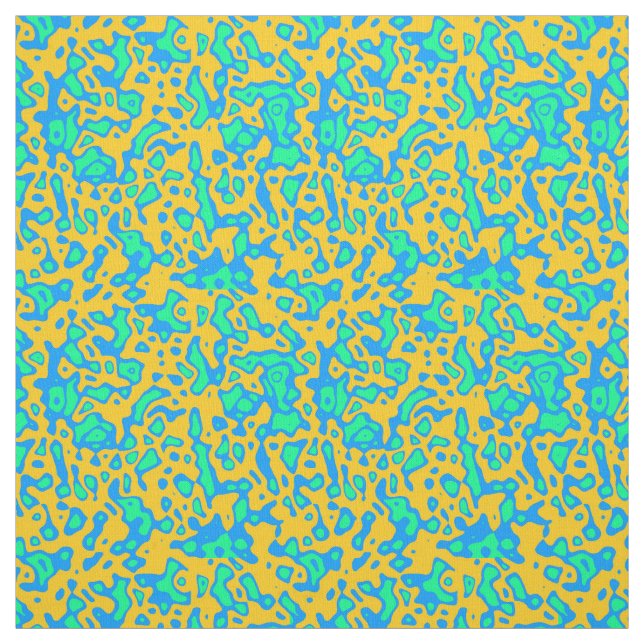 Abstraktes blaugelbes Muster Stoff (Muster)