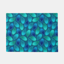 Abstraktes blaugrünes aquamarines Pfauenregenfallm