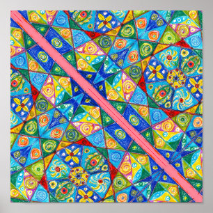 Abstraktes Blisterpacker Poster