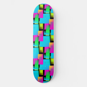 Abstraktes Blockmuster rückwärts Skateboard