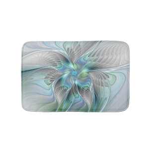 Abstraktes Blue Minze Green Butterfly Fantasy Frak Badematte