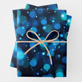 Abstraktes blühendes Bokeh-Licht Geschenkpapier Set