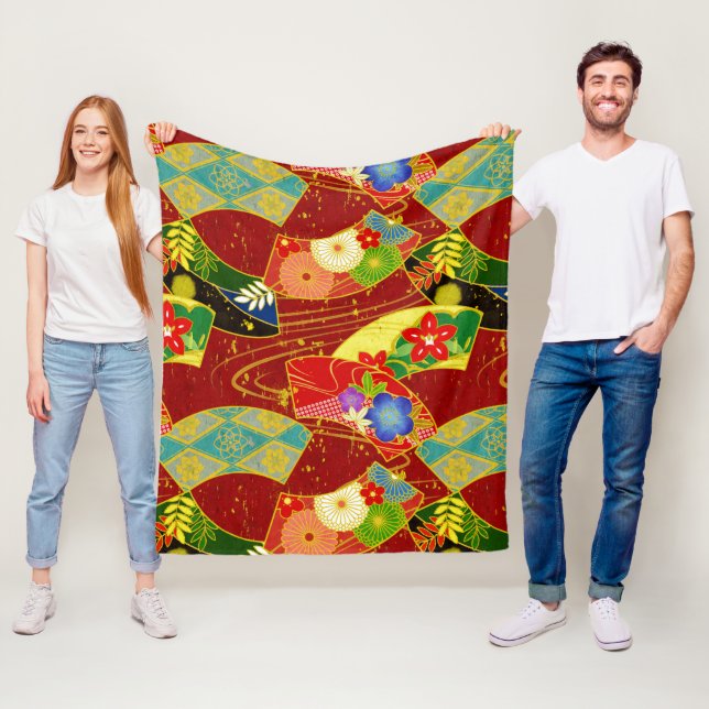 Abstraktes Blumen-Fleece-Decke Fleecedecke (Beispiel)