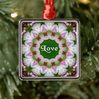 Abstraktes Blumen-Mandala mit optionalem Text 'Lie Ornament Aus Metall