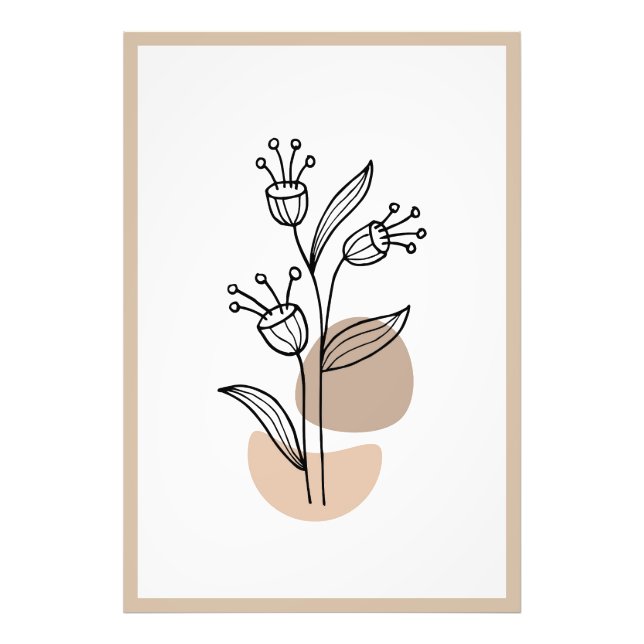 Abstraktes Blumendesign Fotodruck (Vorne)