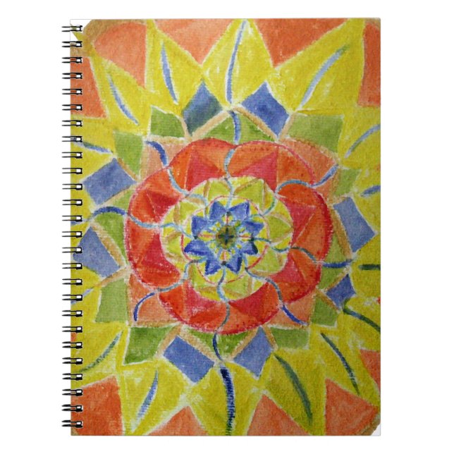 Abstraktes Blumendesign für Aquarellbilder Notizblock (Vorderseite)
