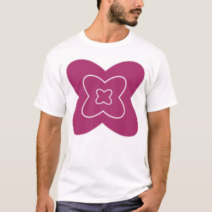 Abstraktes Blumendesign mit magenta Blütenblättern T-Shirt