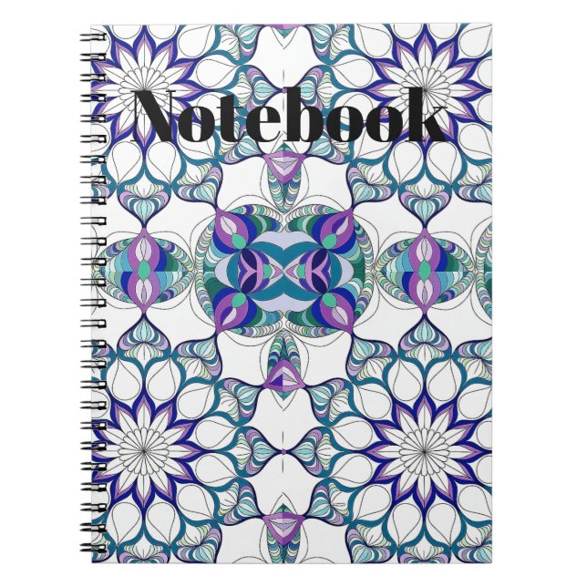 Abstraktes Blumendesign Notizblock (Vorderseite)