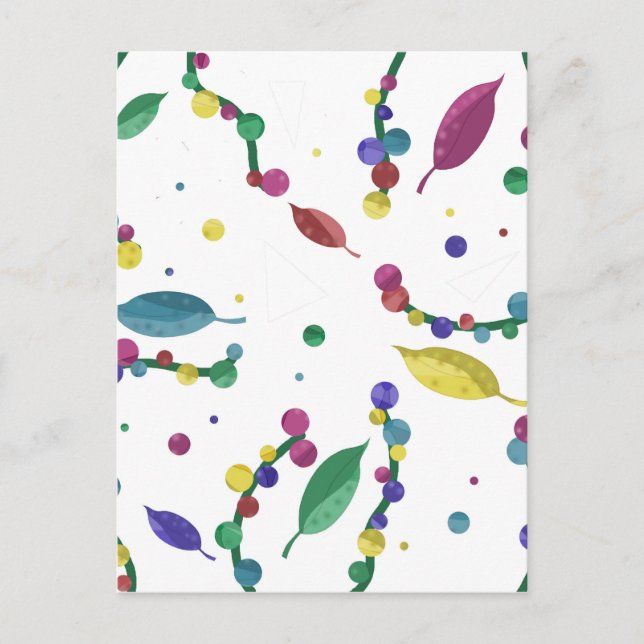 Abstraktes Blumendesign Postkarte (Vorderseite)