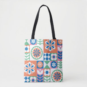 Abstraktes Blumendesign, skandinavisches Folklored