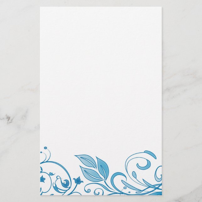 Abstraktes Blumengeschirr Briefpapier (Vorderseite)