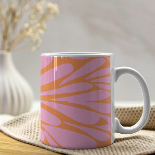 Abstraktes, blumengeschmücktes, pastellfarbenes, o kaffeetasse