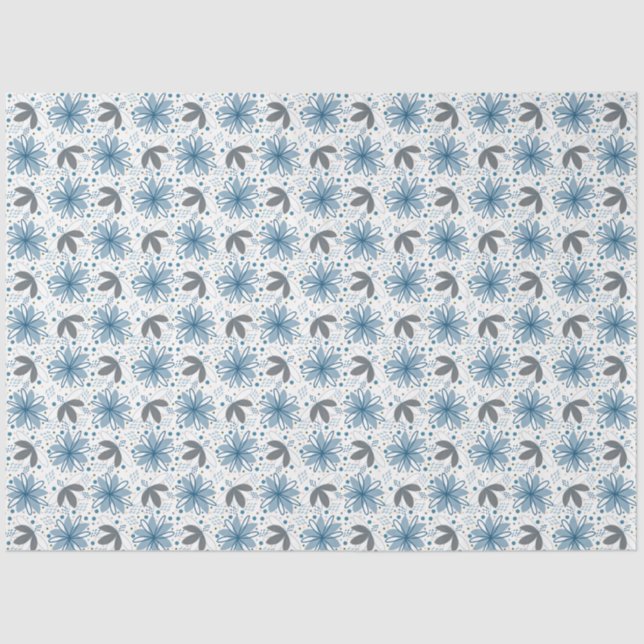 Abstraktes Blumengewebe Seidenpapier (Vorderseite)