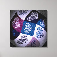 Abstraktes Blumenherz mit Lichteffekt Leinwand Art